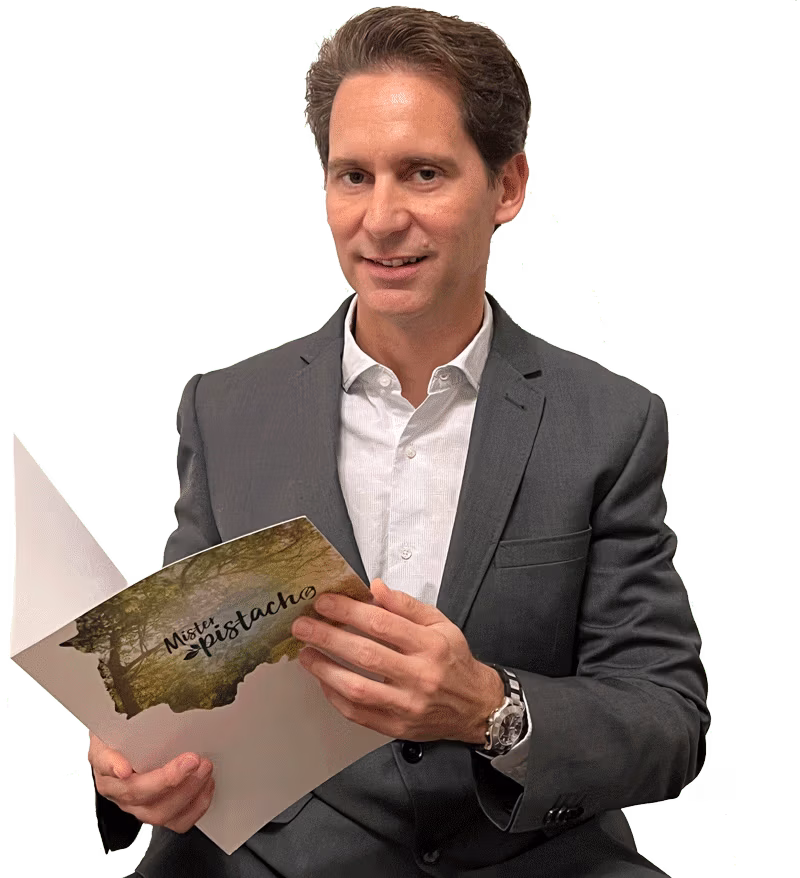 Foto di Javier Moreno, manager di Mister Pistacho