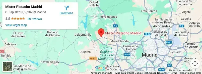 Mapa de ubicación de Mister Pistacho Madrid